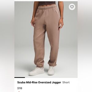 Lululemon Scuba Mid-Rise Oversized Jogger